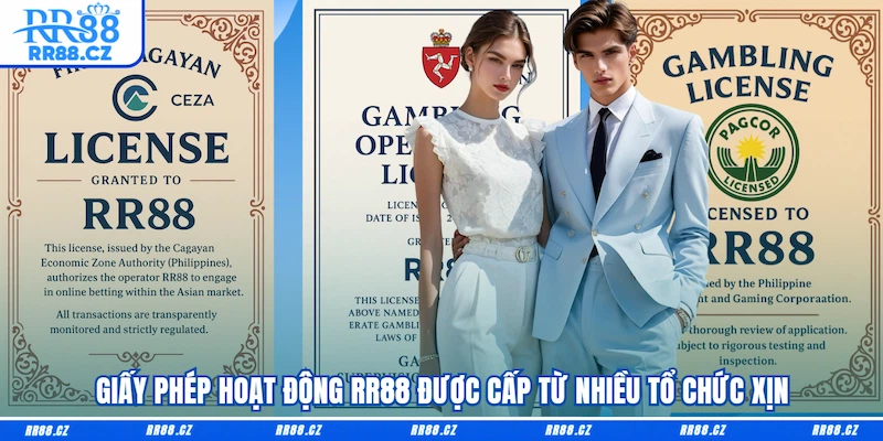 Giấy phép hoạt động RR88 được cấp từ nhiều tổ chức xịn